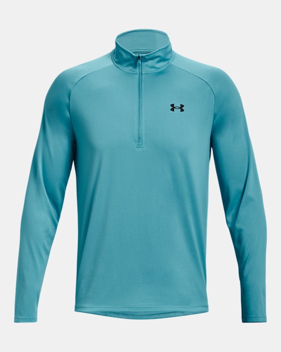 Herren UA Tech™ Shirt mit ½-Zip, langärmlig, Blue, pdpMainDesktop image number 4
